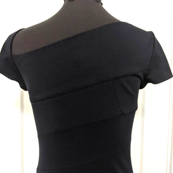 Asymmetrical Navy Slim Fitting Dress Size 2 - Picture 10 of 15
